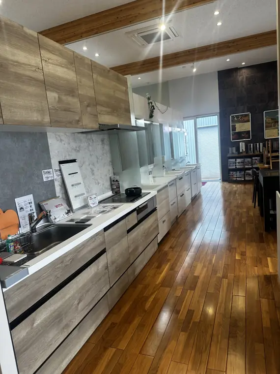 Panasonic and LIXIL kitchen units on display